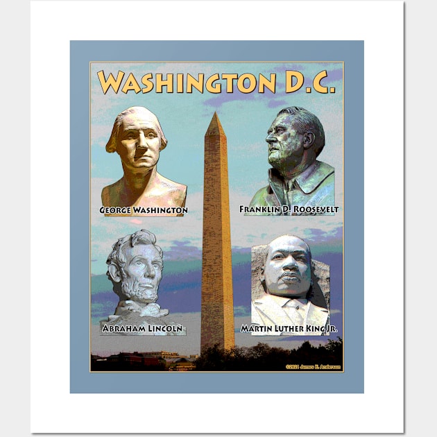 DC Monumental Four Wall Art by JEAndersonArt